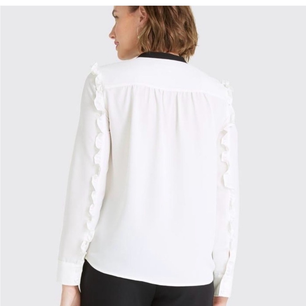 Draper James Ruffle Long Sleeve Top - Picture 2 of 4